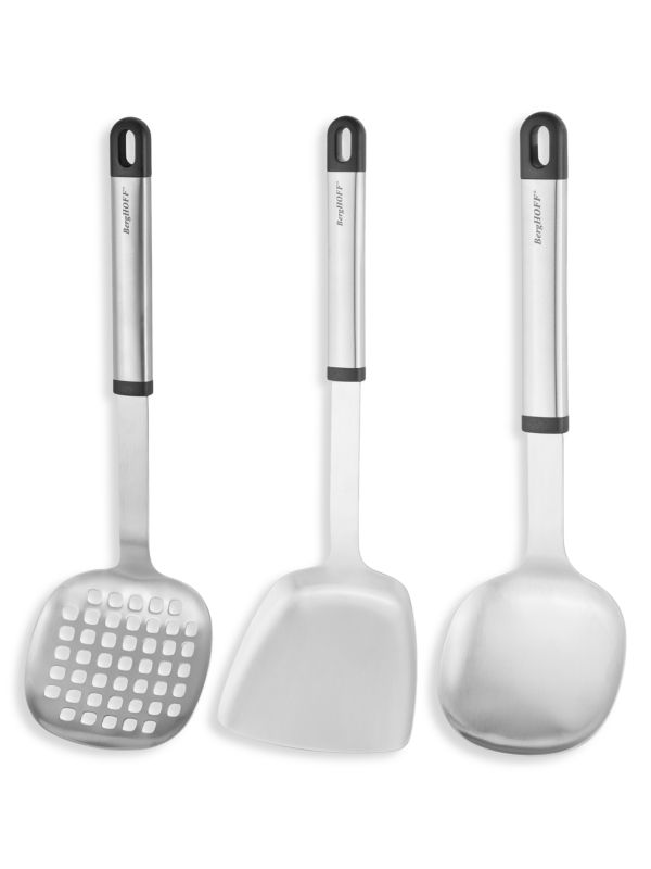 Berghoff 3-Piece Stainless Steel Turner, Rice Spoon & Skimmer Set